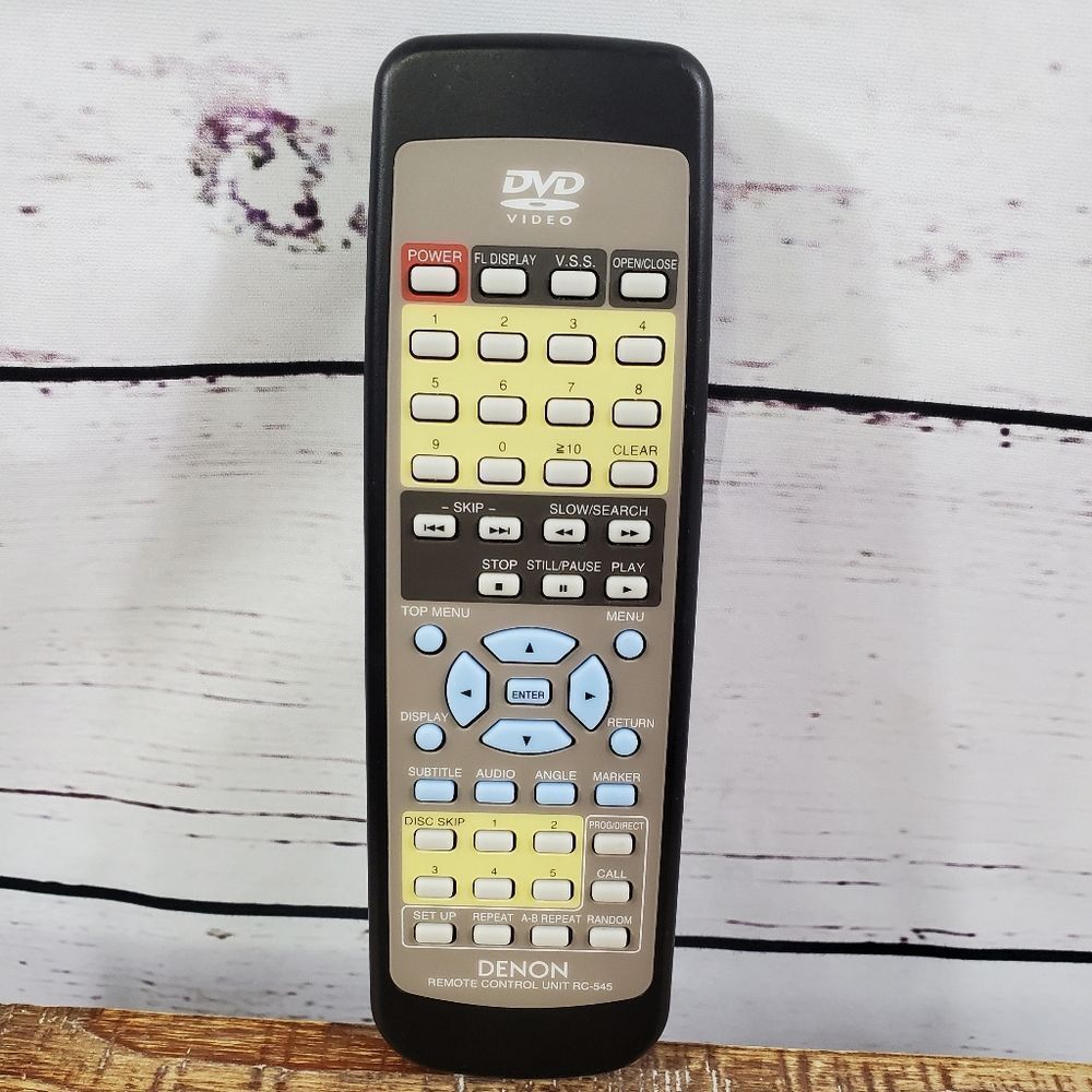 DENON RC-545 DVD Remote Control Genuine Original Equipment - NO BATTERIES